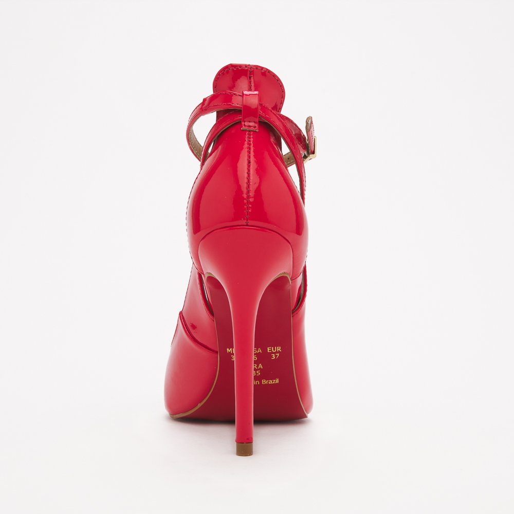 SAPATO LOLITA DI VALENTINI VERNIZ- SOLA VERMELHA