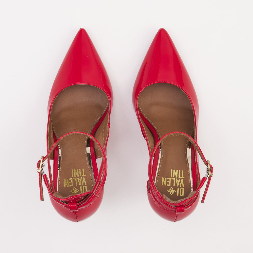 SAPATO LOLITA DI VALENTINI VERNIZ- SOLA VERMELHA