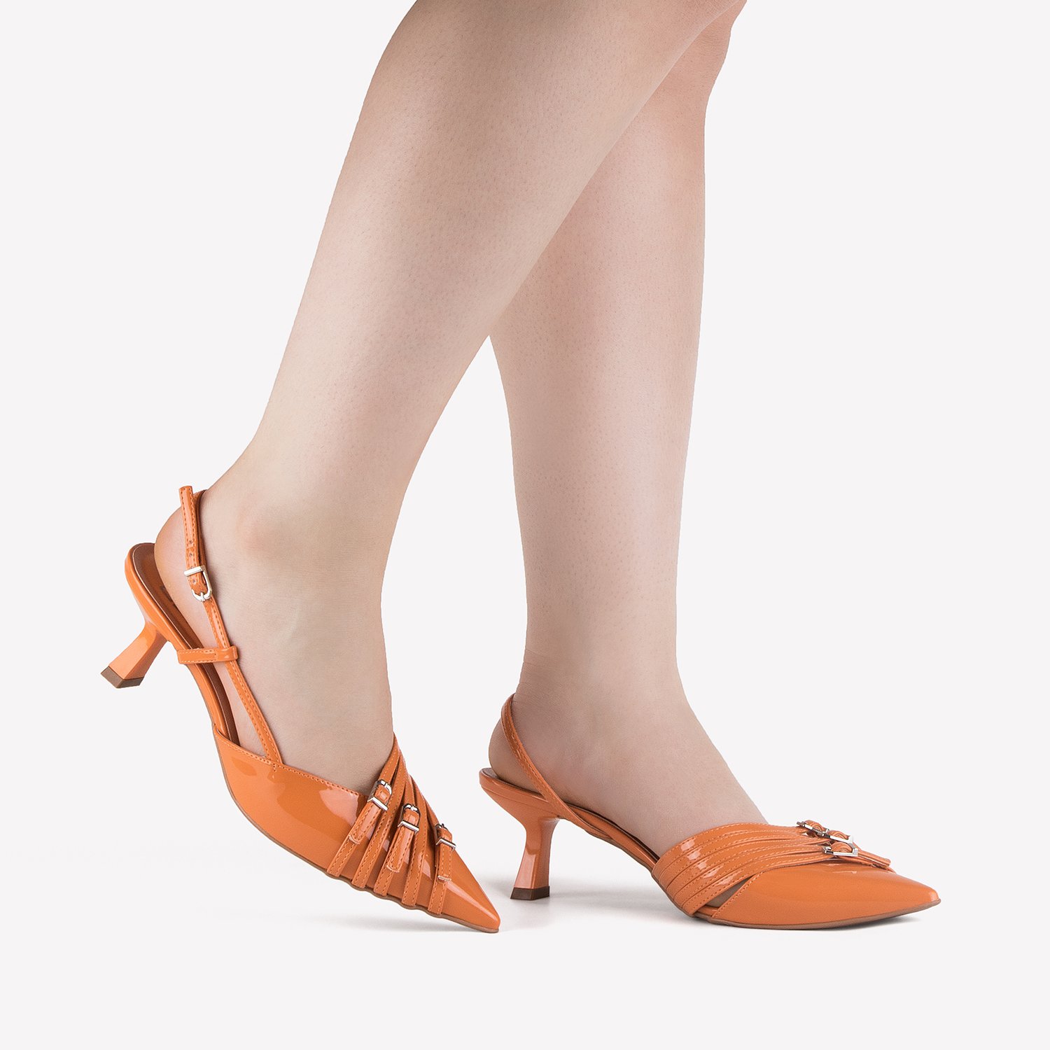 SLINGBACK MONALISA DI VALENTINI VERNIZ Laranja