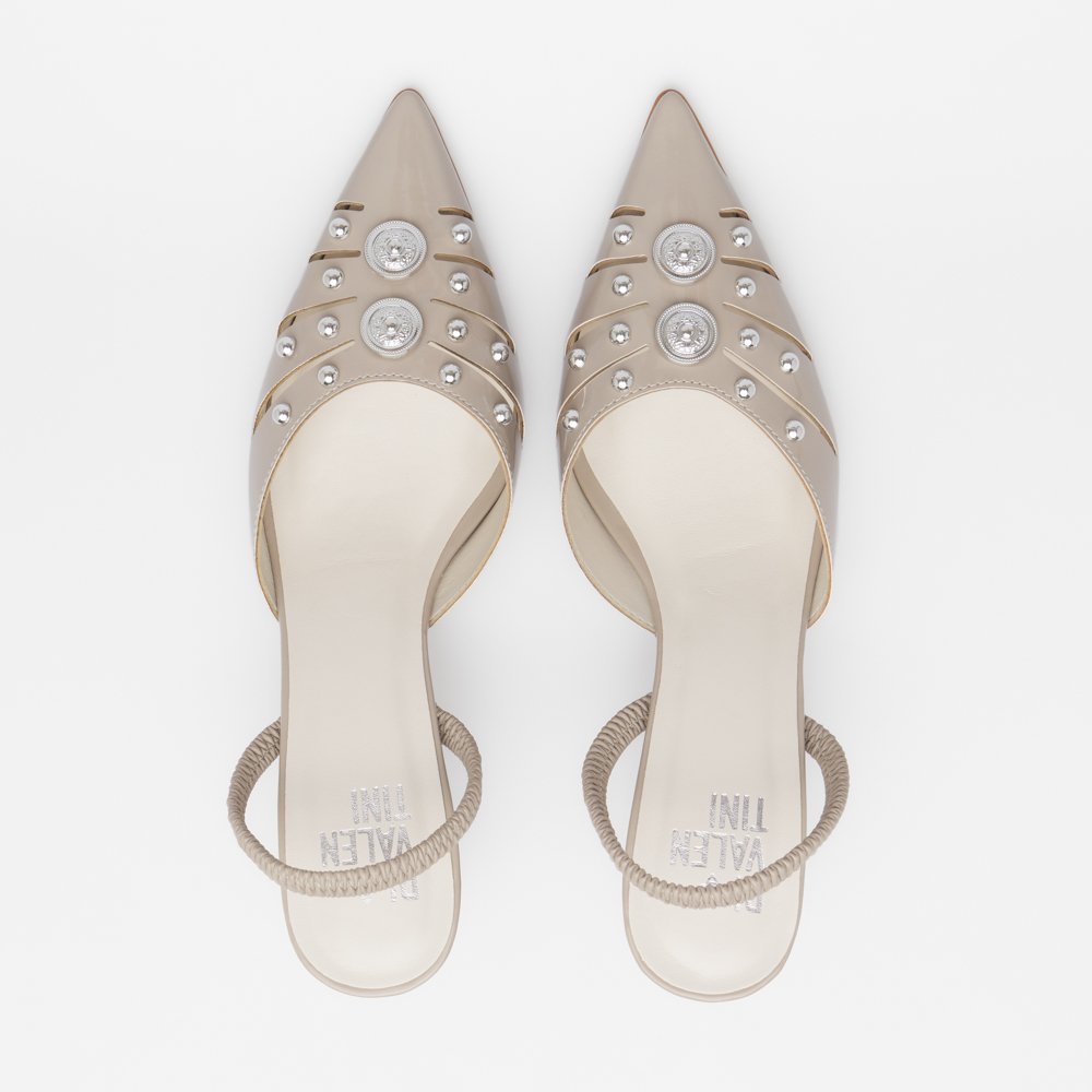 SLINGBACK KENDALL DI VALENTINI VERNIZ Cinza