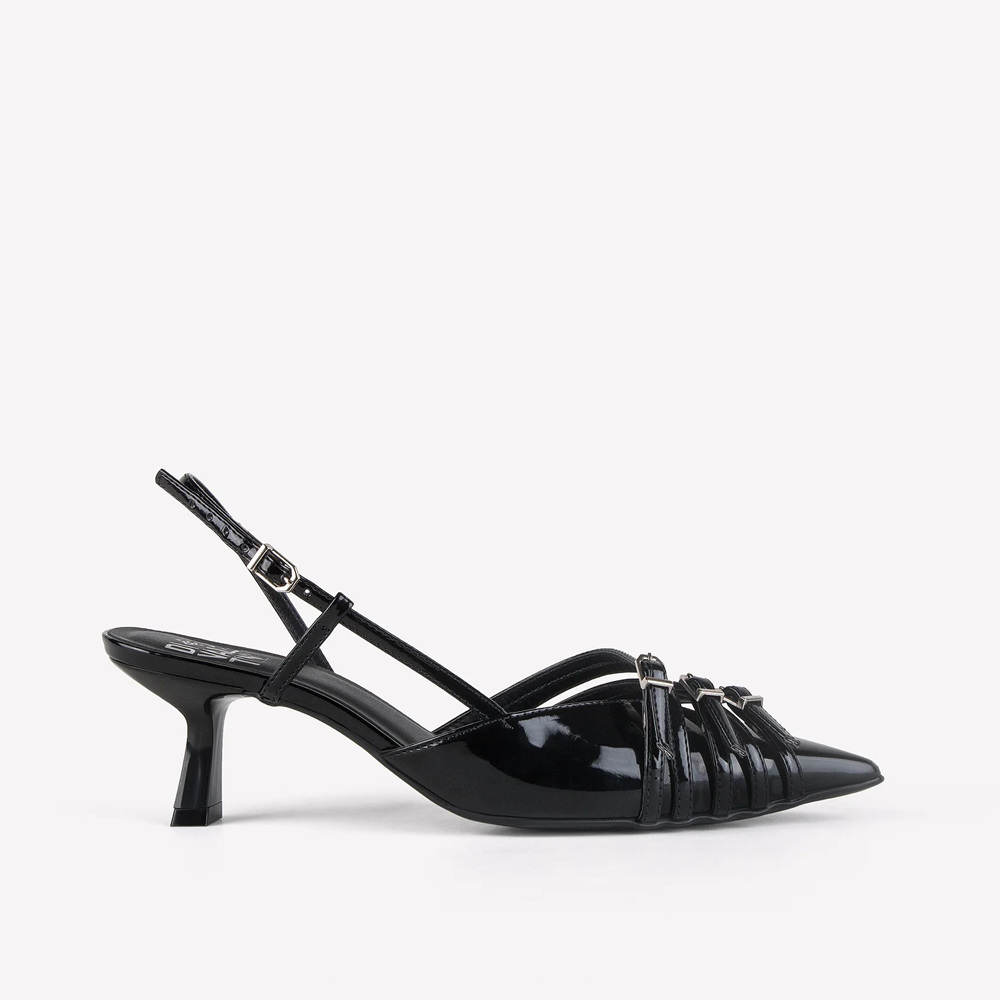 SLINGBACK MONALISA DI VALENTINI VERNIZ Preto