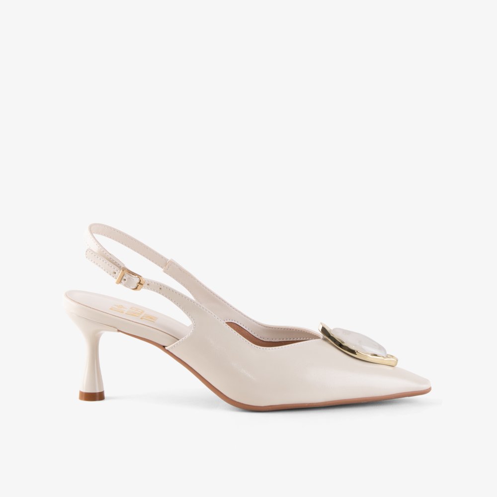 SLINGBACK JULLI DI VALENTINI Off White
